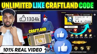 Unlimited Like Craftland Code  Free Fire Unlimited Like Map Code  How To Increase Likes Free Fire [upl. by Nylirret]