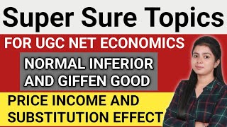 Normal Inferior And Giffen Goods Price  Income And Substitution Effect in Hindi  Ugc Net Economics [upl. by Eerot]