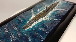 IJN Submarine I400 Aoshima 1700 youtubevideo scalemodel submarine ww2 aoshima diorama [upl. by Ellenaj667]