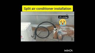 what is the standard installation of split AC l how to install split AC unit installation shorts [upl. by Anyaled]