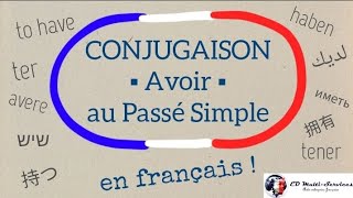 COURS DE FRANÇAIS  Conjugaison  Avoir au Passé Simple en français [upl. by Yael]