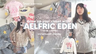 Glow up your closet with AELFRIC EDEN  ☆༻ Baggy streetwear  super unique  HAUL  TRY ON [upl. by Abagail]