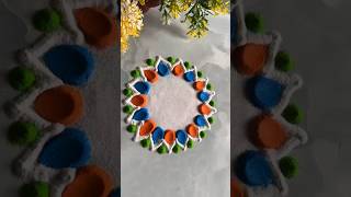 Simple Rangoli Designs simplerangoli rangoli short rangoliart rangolidesigns easyrangoli [upl. by Tedi]