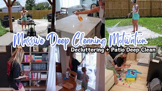 Massive Clean with me  Extreme Cleaning Motivation  Patio Deep Cleaning  Home Office Reset [upl. by Anthiathia]