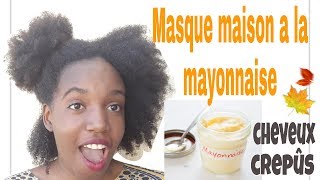 Masque maison quotHair mayonnaise quotpour cheveux crepus secs Dicas da Su [upl. by Ahtelrac]