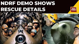 Uttarkashi Tunnel News Updates NDRF Shows How 41 Stranded Workers Will Be Rescued  Watch Video [upl. by Giralda]