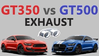 GT350R vs GT500 Exhaust Sound [upl. by Hakkeber]