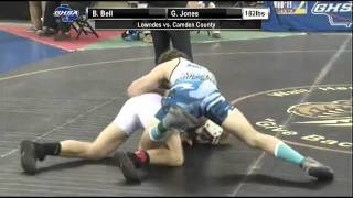 182 lbs Class 5A Match from the GHSA Individual Wrestling Championships [upl. by Nomael]