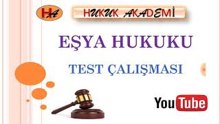 Test Çalışması Eşya Hukuku 10 Ders [upl. by Dich]