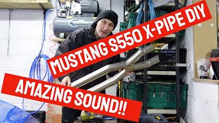 Mustang Steeda X pipe Install  DIY  How To [upl. by Eisset]