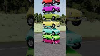 Mixed Colourful Cars crash beamngdrive shorts [upl. by Amberly]