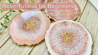 Resin Art for Beginners Complete Resin Coaster Tutorial [upl. by Anirpas]