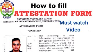 How to fill Attestation Form [upl. by Happy]