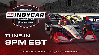 INDYCAR ButtKicker iRacing Pro Series  Round 1 at Indianapolis Road Course [upl. by Helfand213]