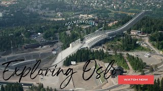 Oslo Norway  Frognerseteren to Holmenkollen ski jump  Road drive with Relaxing Music [upl. by Zetram]