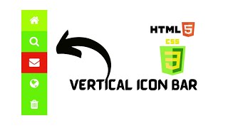 Vertical Icon Bar Only Using HTML and CSS for beginners helpit560 foryou [upl. by Vittoria735]