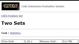 Two Sets  CSES Introductory Problems 8 [upl. by Humfrey]