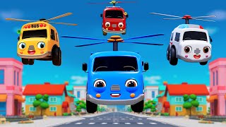 Wheels on Flying Bus  Baby Car Fly to Mars  Save Baby Car from Evil  Nursery Rhymes amp Kids Songs [upl. by Seward]