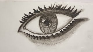 how to drawing hyper realistic eyes drawing step by step tutorial for beginners [upl. by Anahsar509]