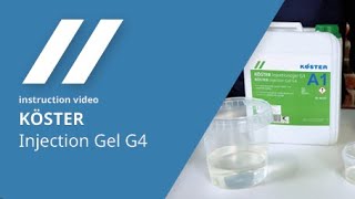 KÖSTER Injection Gel G4 – Low Viscosity Acrylic Gel [upl. by Brocklin]