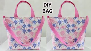 How to make lined tote bag at home  DIY Tote bag tutorial  Shopping bag  Cloth bag  Handmade bag [upl. by Edyak430]