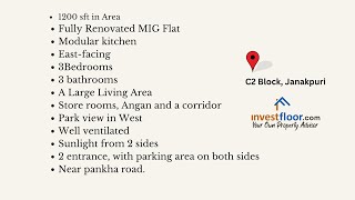 MIG flat for sale in Janakpuri Delhi west  3bhk  Call now  9643044888 [upl. by Boyden]