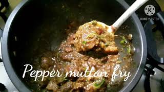 pepper mutton frymutton milagu varuvalSunshine easy cooking [upl. by Skipton]