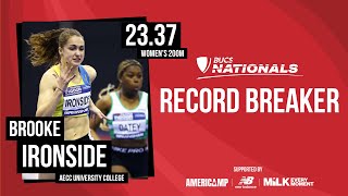 Brooke Ironside Breaks 200m BUCS Record [upl. by Arval]