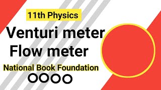 Venturi meter  Flow meter  application of Bernoulli equation  class 11  nbf  All board exams [upl. by Scottie]