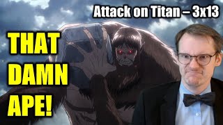 SEALING THE WALL  GERMAN watches Attack on Titan 3x13  BLIND REACTANALYSIS [upl. by Ymerej]