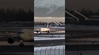 FedEx 7673S2F Taking off Runway 33 ANCMEM [upl. by Devehcoy865]