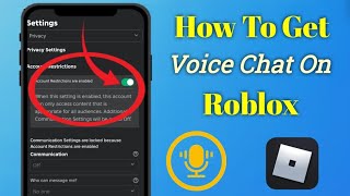 How To Get Voice Chat On Roblox 2024  Enable Voice Chat in Roblox [upl. by Merl]