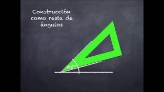 Construcción de ángulos con escuadra y cartabón [upl. by Philipa709]