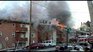 Fire at Hunter Hills Apartments Bridgeport PA [upl. by Renmus]