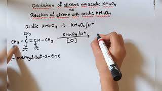 Oxidation of alkene with acidic kmno4 class 11 chapter 15 Hydrocarbon [upl. by Waylan]