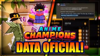 FINALMENTE DATA OFICIAL DE LANÃ‡AMENTO DO NOVO JOGO DO DAIREB  ANIME CHAMPIONS SIMULATOR [upl. by Ellehcit]