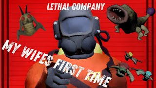 My Wifes First Time Playing Lethal Company [upl. by Anatnas789]