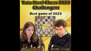 Best Chess Game of 2023   Eline Roebers vs Erwin LAmi 2023 [upl. by Havelock]