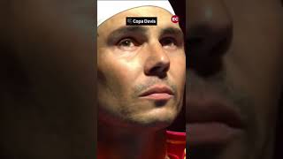 La emoción de Rafa Nadal al escuchar el himno de España en la Copa Davis su último torneo [upl. by Lledroc]