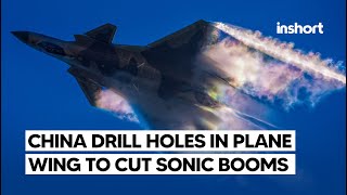 Chinese scientists drilled holes in a plane wing to reduce sonic booms  InShort [upl. by Ilsel]