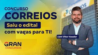 Concurso Correios  Saiu o edital com vagas para TI Com Vitor Kessler [upl. by Ahsin391]