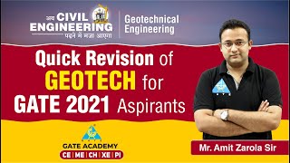 Quick Revision of GEOTECH for GATE 2021 Aspirants  CE  by Amit Zarola Sir [upl. by Anail884]