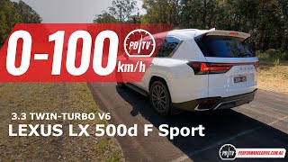 2022 Lexus LX 500d F Sport 0100kmh amp engine sound [upl. by Leonor813]