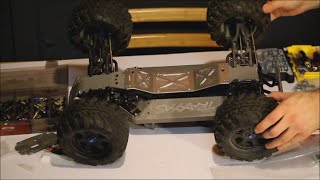 RC MC Traxxas Emaxx TMaxx Aluminum Skid Plate Upgrade  How To Video [upl. by Volotta997]