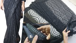 Beginners Saree Stitching Tricks Full TutorialSaree Belt Stitching with Perfect PlatesSaree Length [upl. by Mis727]