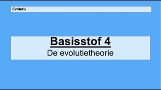 Havo 4  Evolutie  Basisstof 4 De evolutietheorie [upl. by Parlin]