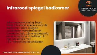 Infrarood Spiegel Badkamer  Infrarood Verwarming Soest [upl. by Odirfliw]