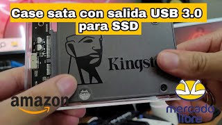 Carcasa adaptador case sata transparente para SSD y HDD de 25 pulgadas USB 30 Unboxing y Pruebas [upl. by Nilauqcaj398]