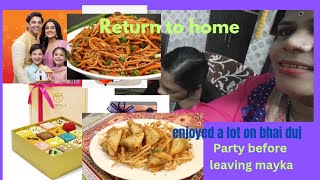 return to home  after celebrating Bhai duj on myka last moment pictures [upl. by Airres518]