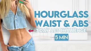 My Daily Abs amp Waist 5 min Workout  7 Day Abs Challenge  Day 1 [upl. by Hujsak]